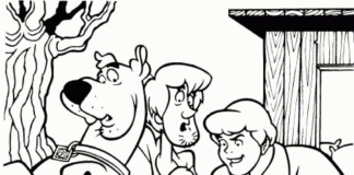 Das Scooby Doo Team löst das Rätsel Malbuch zum Ausdrucken