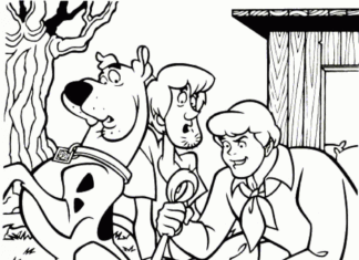 Das Scooby Doo Team löst das Rätsel Malbuch zum Ausdrucken