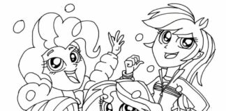 equestria girl rainbow dash livre à colorier à imprimer