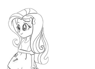 fluttershy equestria girl coloring book to print