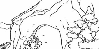 gargamel and the clown cat coloring book to print