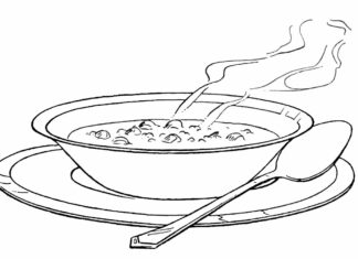 gorąca zupa jarzynowa kolorowanka do drukowania