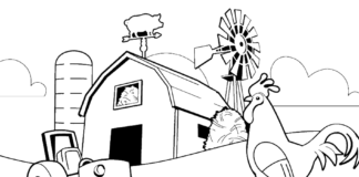 farm coloring book to print