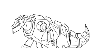 grimlock transformers dinosaur coloring book printable