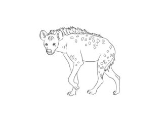 hiena del cuento de hadas libro para colorear para imprimir