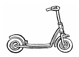 off-road scooter coloring book to print