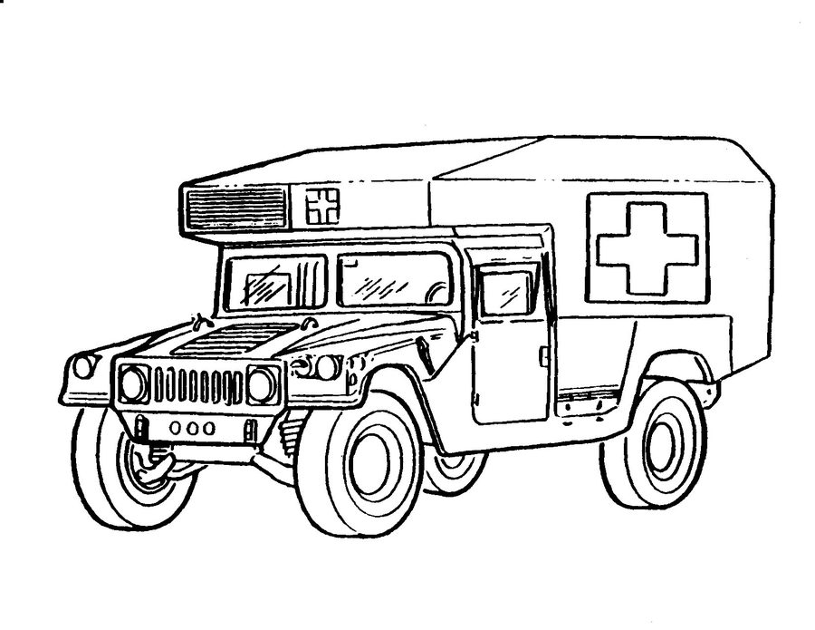 army cars coloring pages