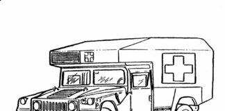 hummer rescue car coloring book to print
