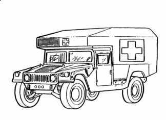 hummer rescue car coloring book to print