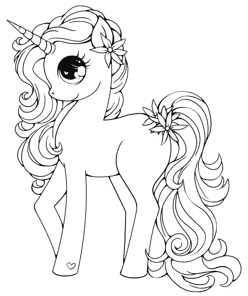 My little pony unicorn coloring book to print and online