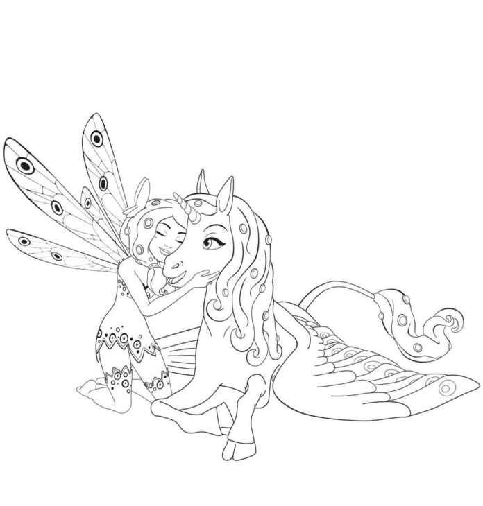 unicorn onchao and mia coloring book to print