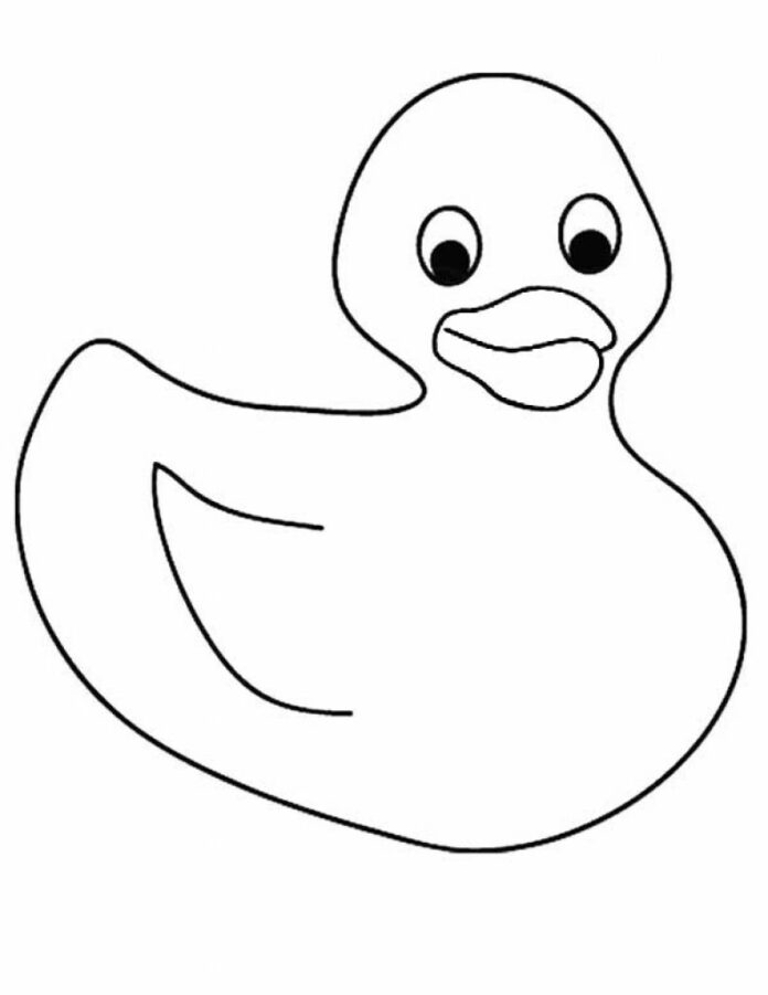 duck for kids coloring book to print