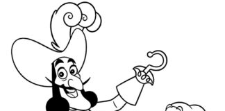 captain hook e sr. smee livro de colorir para imprimir