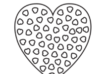 card hearts coloring sheet printable