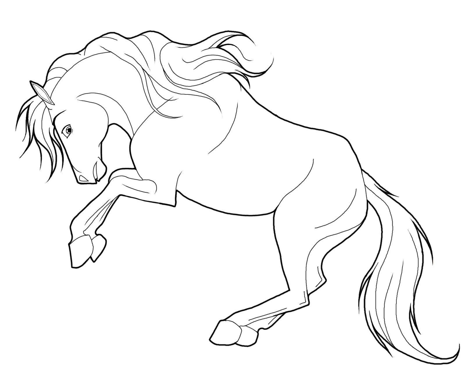 Horse mustang coloring book to print and online