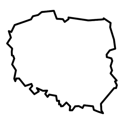 Mapa Polski Kontury