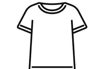 kortärmad t-shirt färgbok som kan skrivas ut
