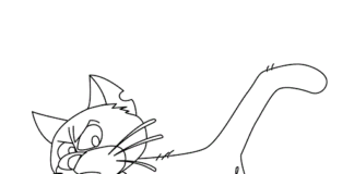 Šmolkovia klaun mačka omaľovánky k vytlačeniu