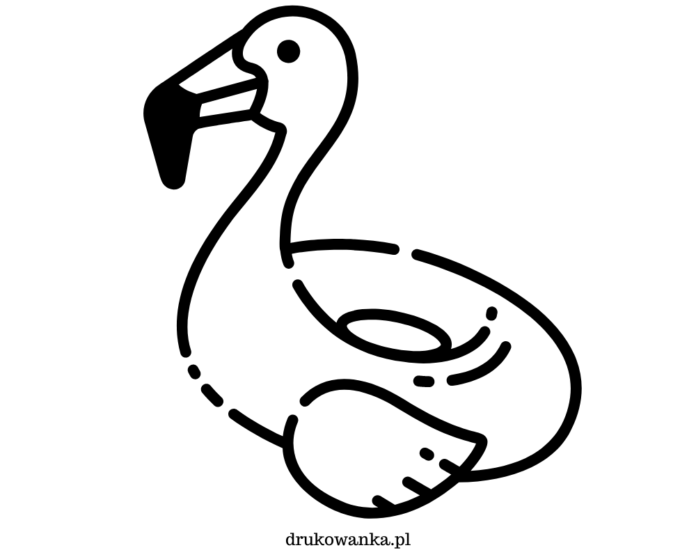Schwimmrad Flamingo Malbuch zum Ausdrucken