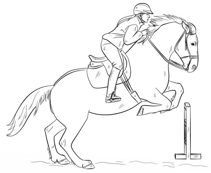 Jazdec na koni omaľovánky na vytlačenie