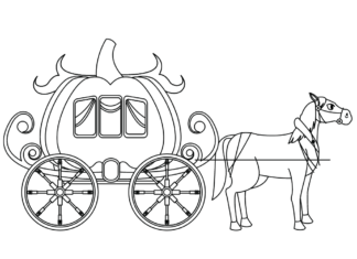 horse and carriage coloring book to print