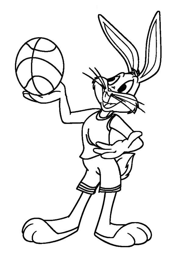 bugs bunny basketball coloring book to print