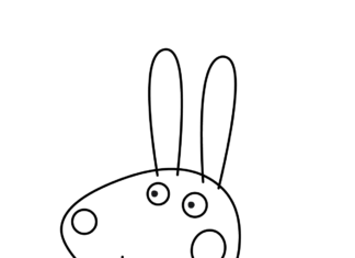 Rebeka kanin målarbok att skriva ut