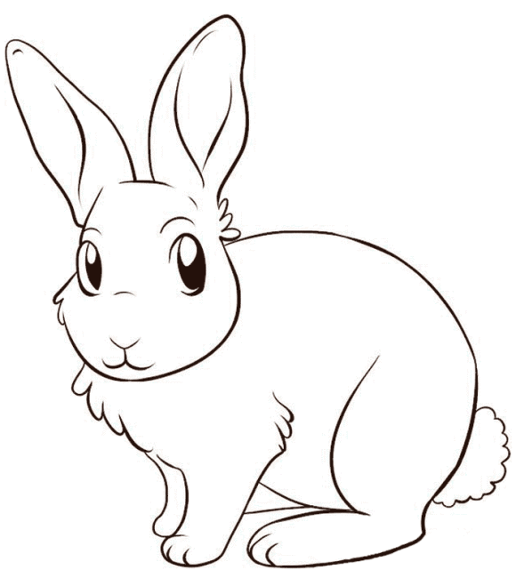 Kaninchen-Malbuch zum Ausdrucken
