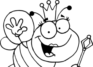Bienenkönigin-Malbuch zum Ausdrucken