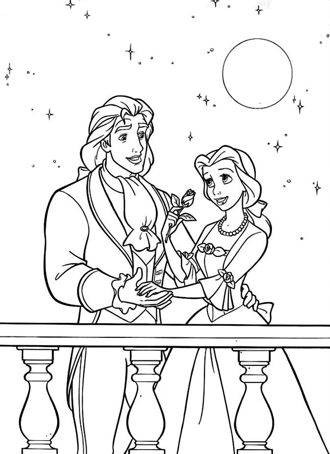 prince et princesse bella livre à colorier à imprimer