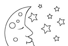 moon is asleep coloring book to print