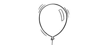Färgbok för Nalle Puh med en ballong som kan skrivas ut