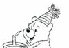 Winnie the Pooh mit Kuchen-Malbuch zum Ausdrucken