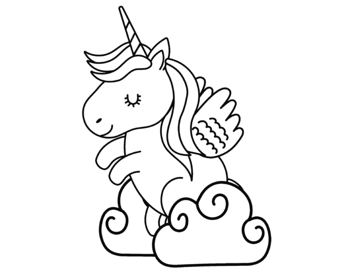 unicorno pony libro da colorare stampabile