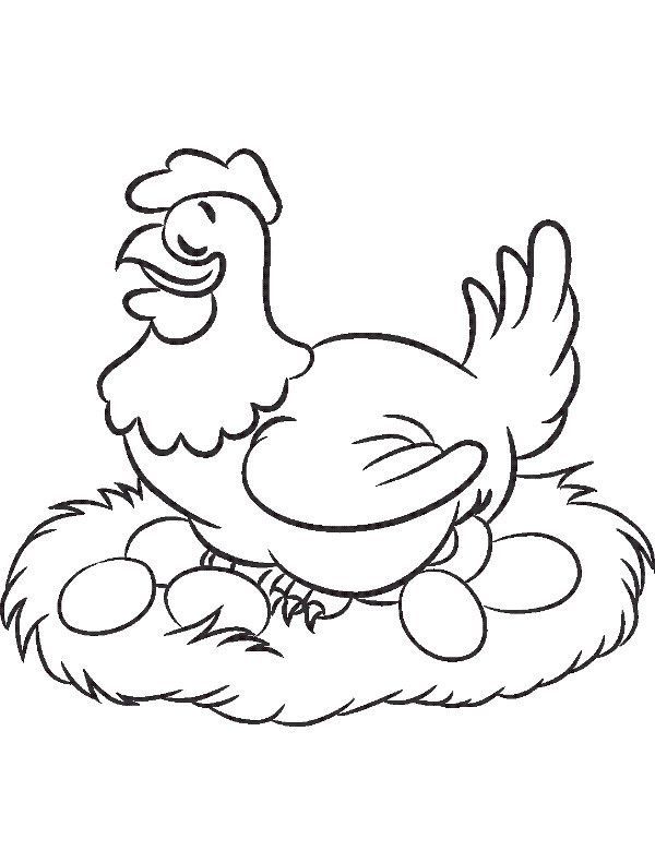 livre de coloriage de poules et d'œufs à imprimer