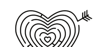 labyrint av kärlek - en målarbok som kan skrivas ut