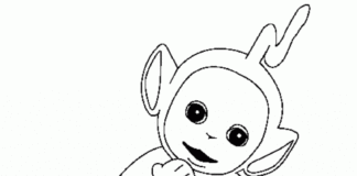 printable teletubbies and rabbits coloring book