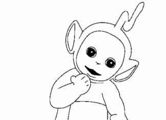 printable teletubbies and rabbits coloring book