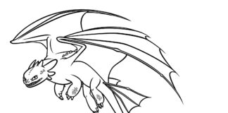 flying dragon coloring book to print