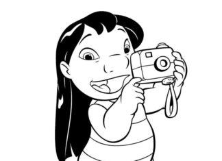 lilo takes pictures printable coloring book