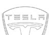 logo tesla sello hoja para colorear imprimible