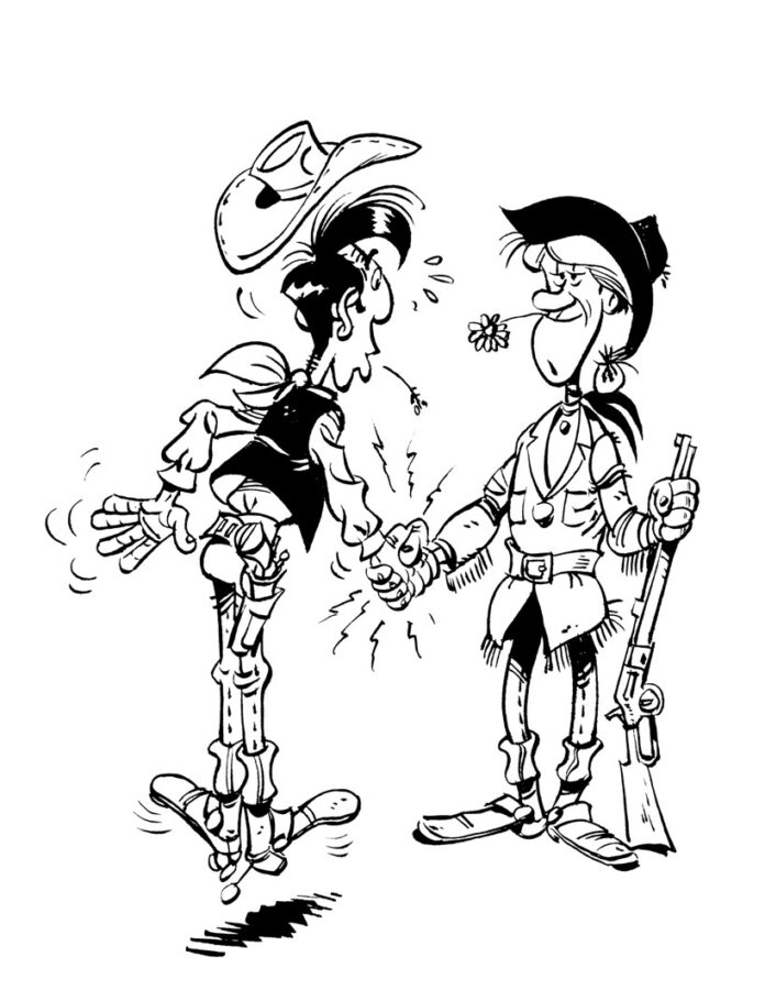 lucky luke and a friend coloring book to print