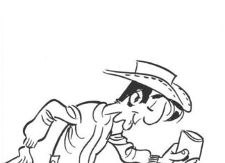 lucky luke puts on shoes coloring book to print