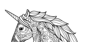 printable antistress unicorn coloring book