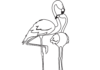 mor med baby flamingo malebog til udskrivning