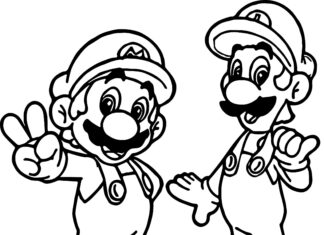 mario and lugi two friends coloring book to print