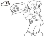 mario series odyssey coloring book to print