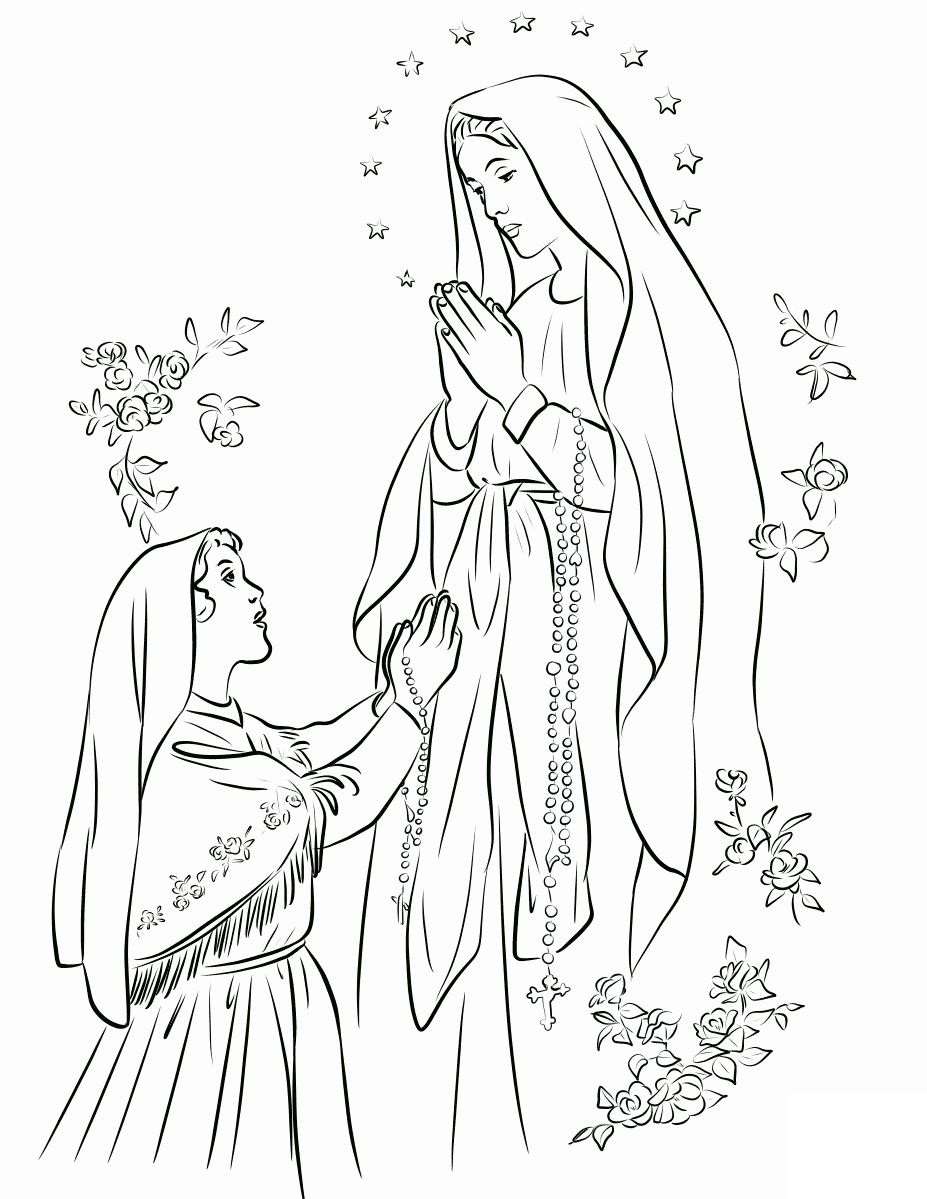 Богородица раскраска для детей