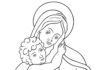 mary and the baby coloring book to print