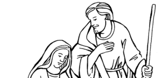 mary,joseph and the baby printable coloring book